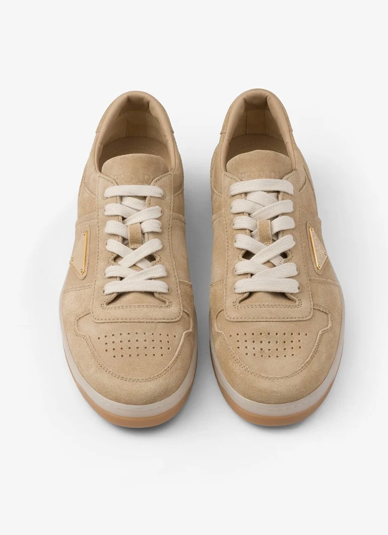 Teniși Prada Downtown Suede cu logo