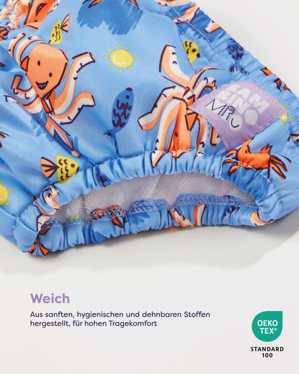 Schwimmwindel wiederverwendbar, Motiv Kraken, Gr. M (6-12 Monate), 1 St