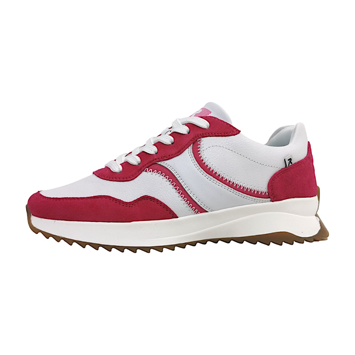 Rieker Sheepsuede/Rock/More/Albu W1302-81 Weiß 81 Fuchsia/ Weiß/ Magenta