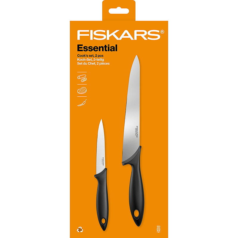 Fiskars Knivsett 2 deler Fiskars Essential