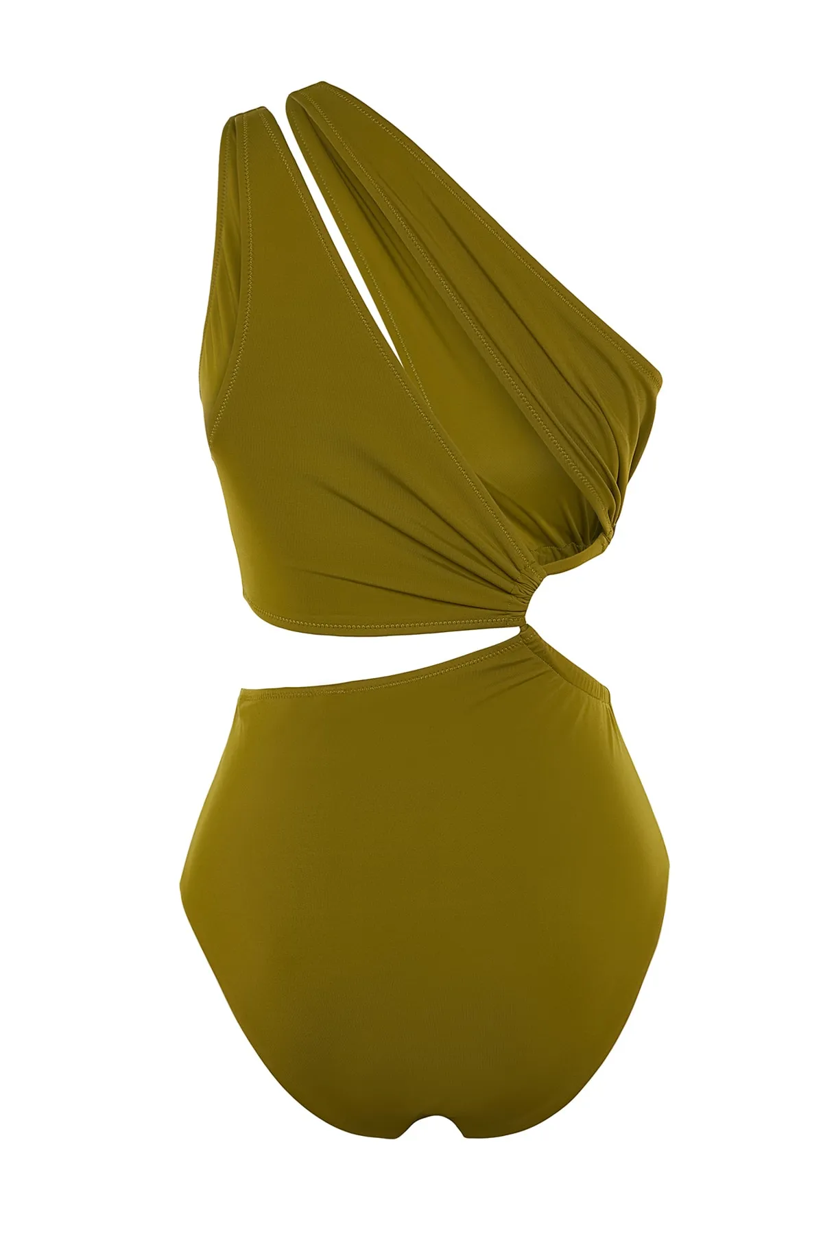 Trendyol Collection  Khaki Single Shoulder Tunnel Regular Mayokini TBESS23MA00206