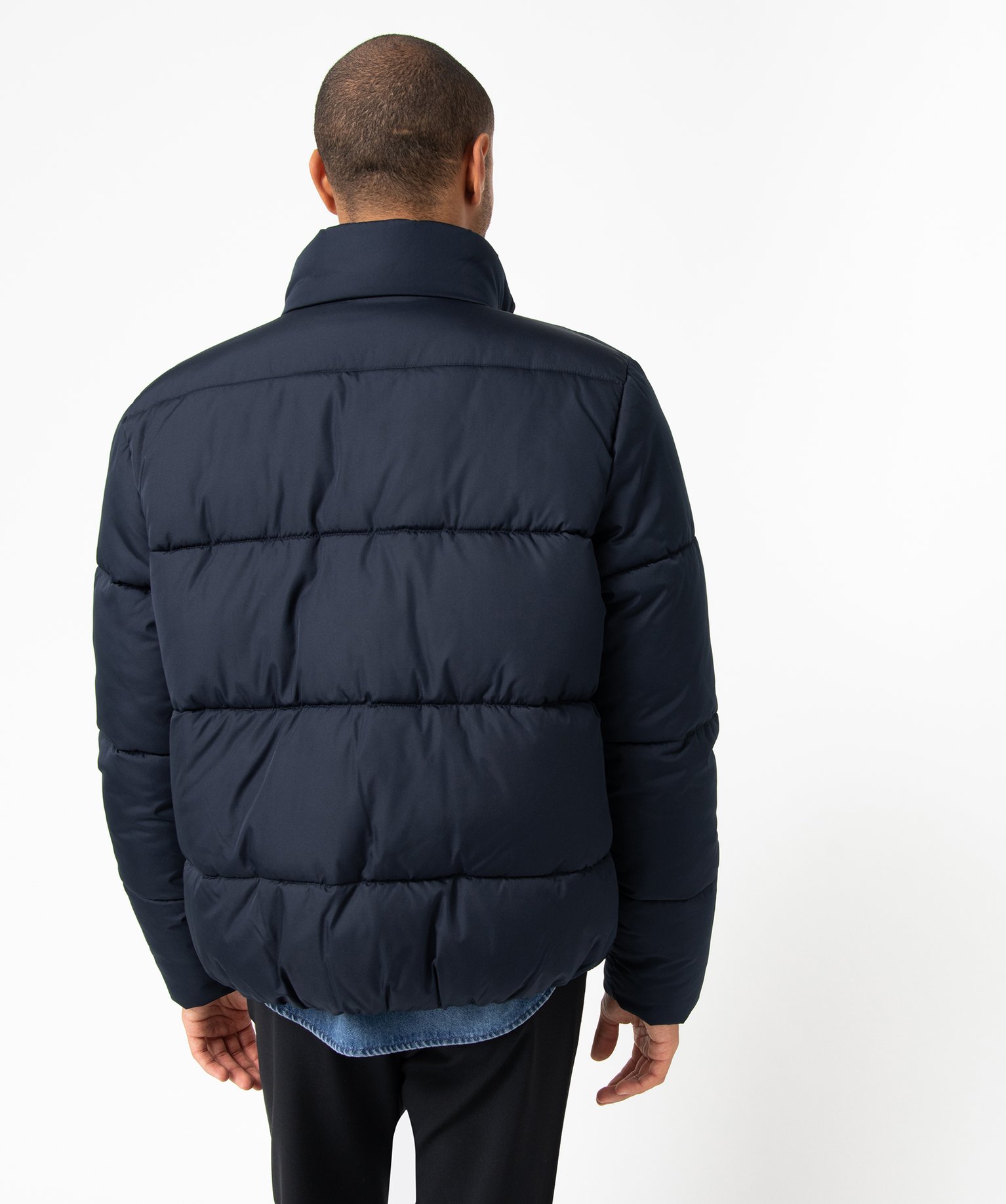 Blouson homme matelassé avec larges poches à rabat beige clair | GEMO