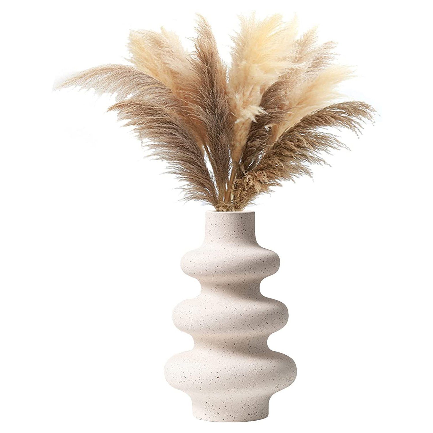 Vicbuy Dekovase Keramik Vase, Pampasgras Vasen matt (Handgefertigte Getrocknete Blumenbehälter, Blumen-Pflanzenbehälter, Kunsthandwerk Ornamente, Wohnkultur, für Haus), Büro, Geschenk für Hochzeit, Weihnachten