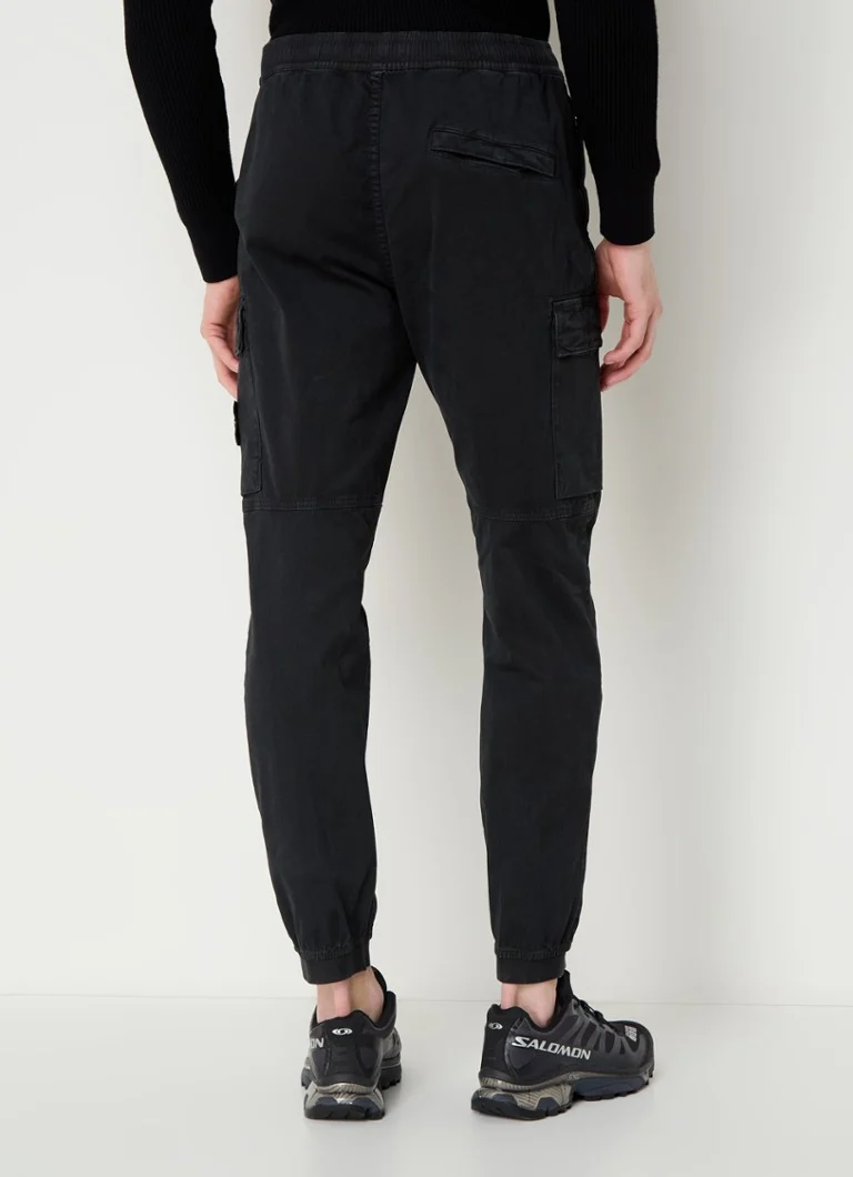 Pantaloni cargo conici Stone Island 313L1 cu logo