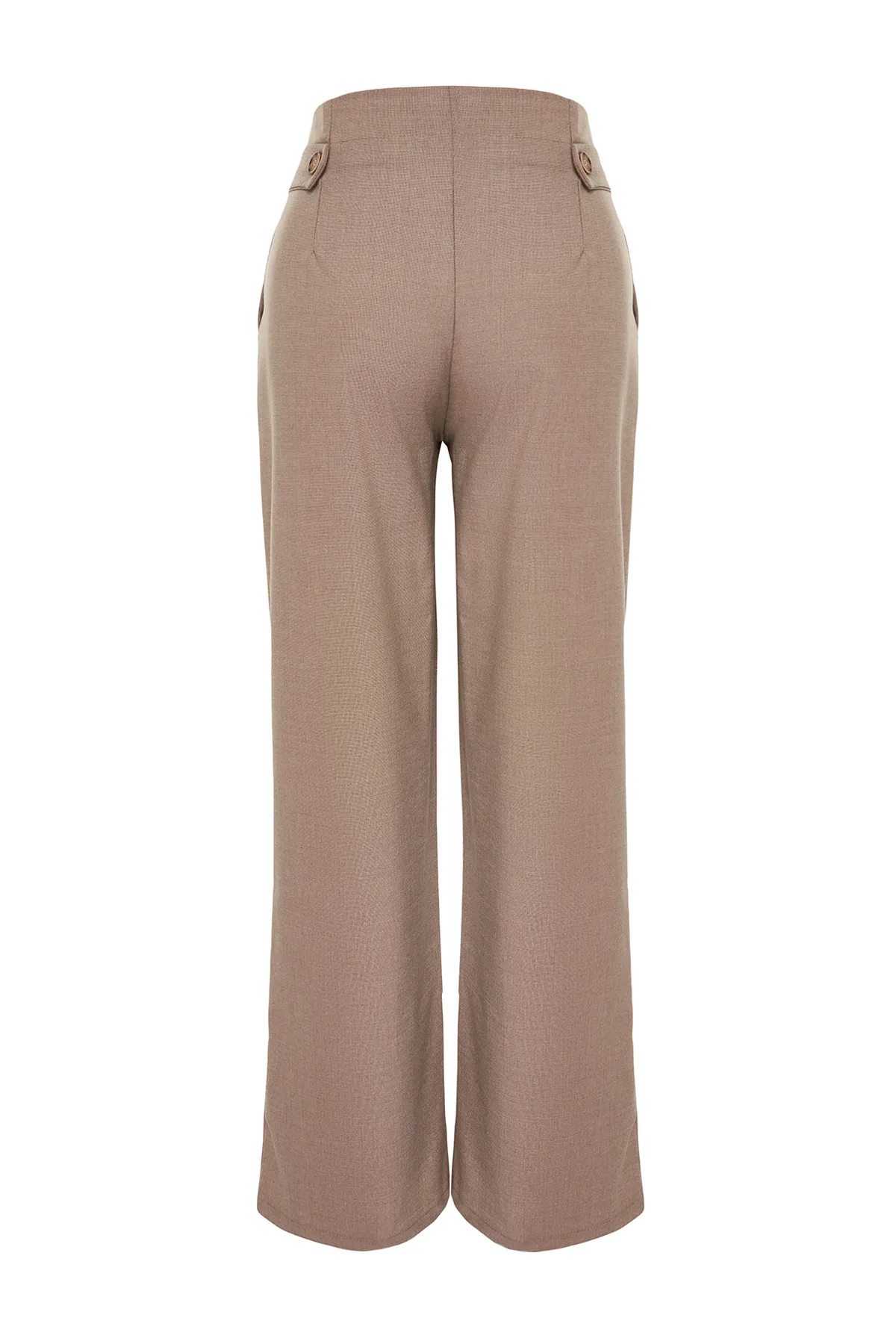Trendyol Collection  Beige gewebte Hose mit weitem Bein TWOAW24PL00129