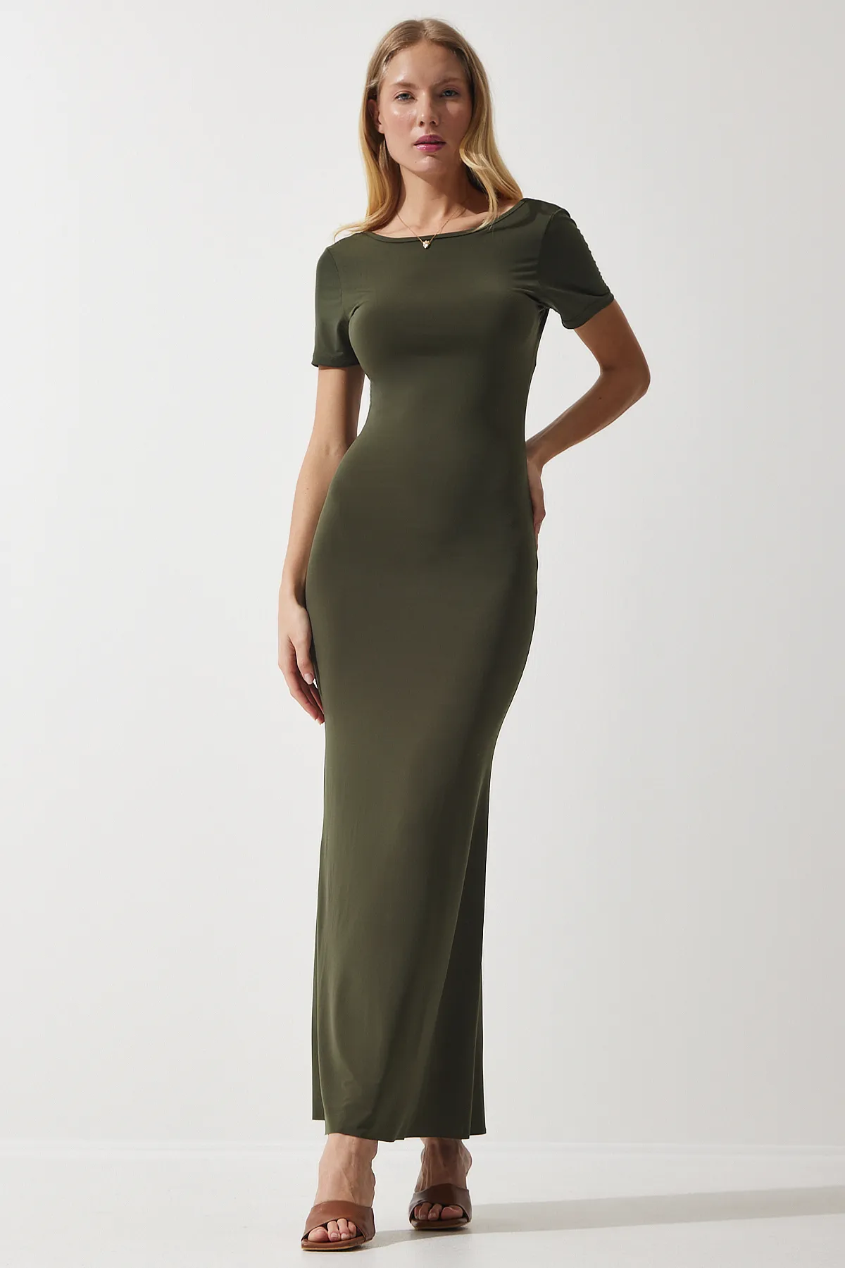 Happiness İstanbul  Kleid - Khaki - A-Linie
