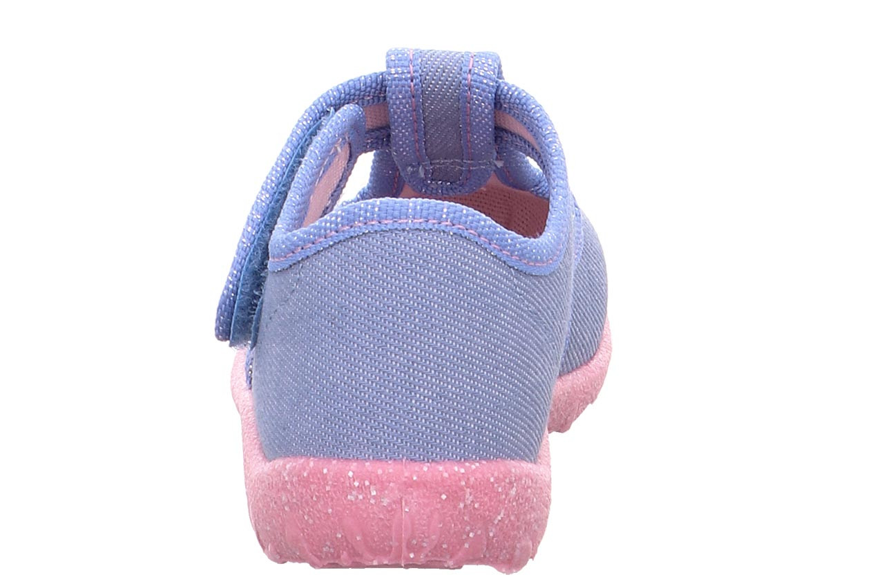 SPOTTY - Blau/RosaHausschuh mit Klettverschluss