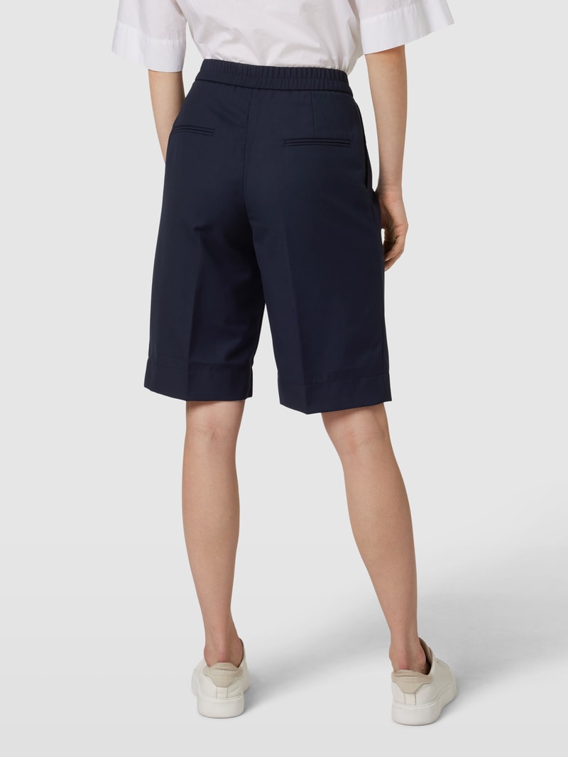 Bermudas mit Bügelfalten in marineblau