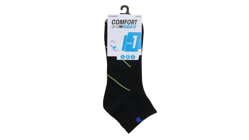 MOVE UP Sport Unisex Sportsocken Sneaker Socken schwarz