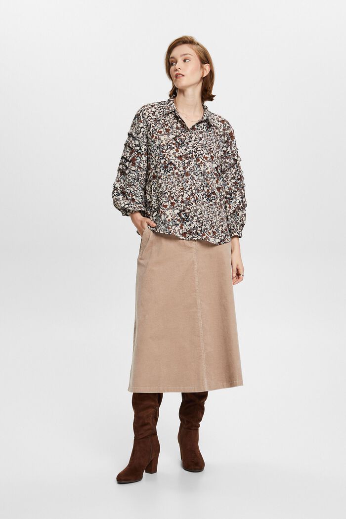 Recycelt: gemusterte Chiffonbluse