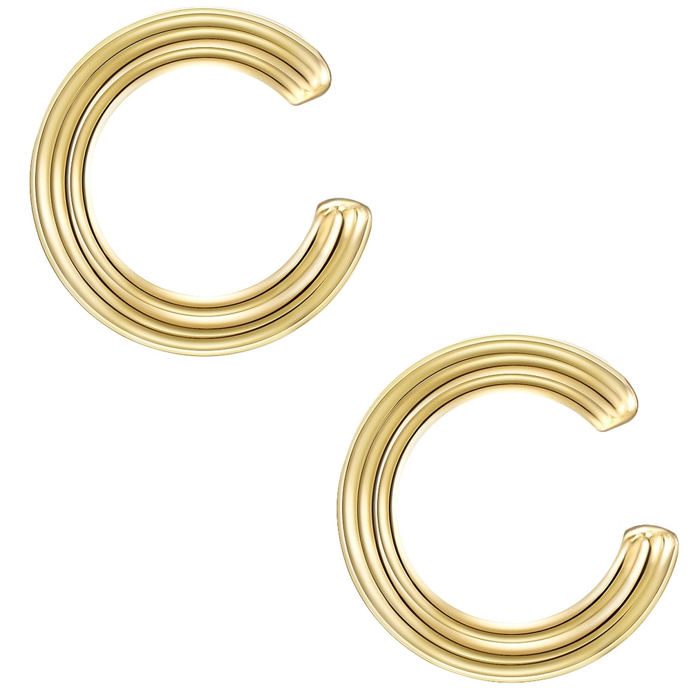 Glanzstücke München Manchette d'oreille en argent Argent sterling en Or jaune Boucles d'oreilles