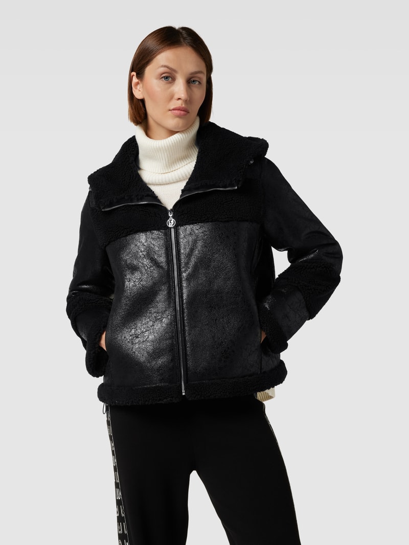 Jacke mit Label-Details in schwarz