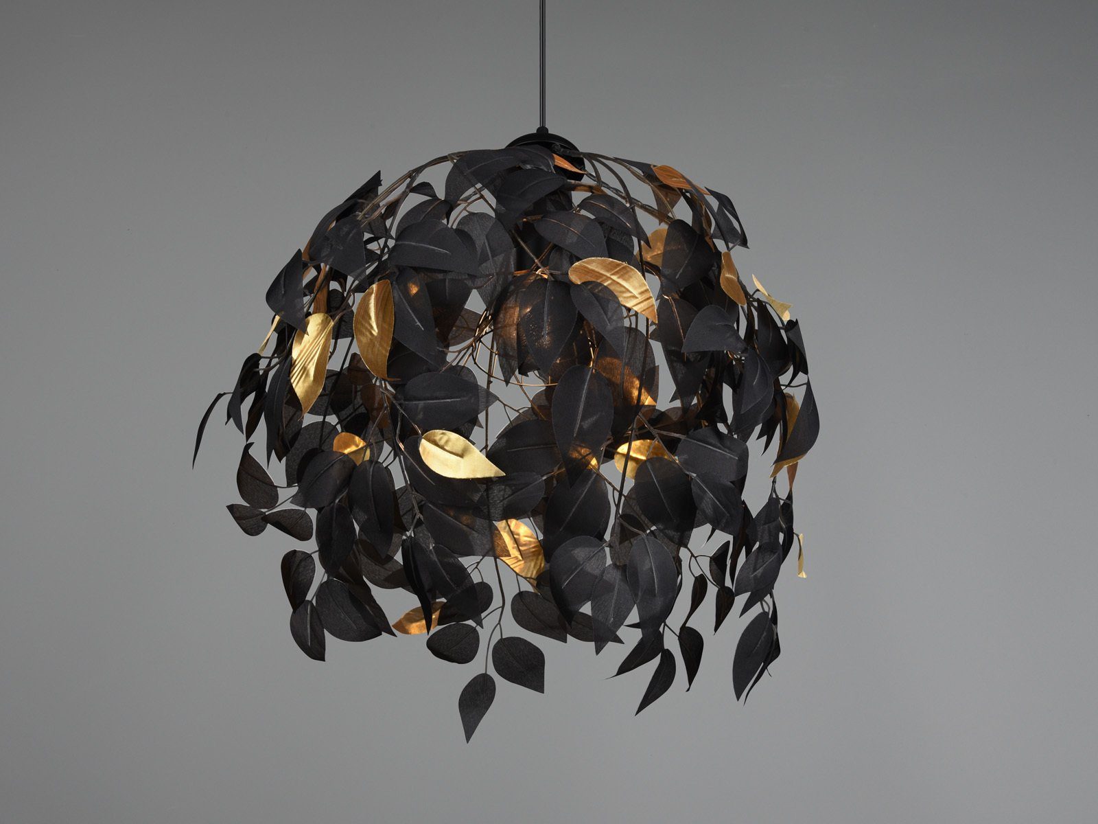 meineWunschleuchte LED Pendelleuchte, Dimmfunktion, LED wechselbar, Warmweiß, Ausgefallene Designer-lampen hängend für über-n Esstisch Schwarz Ø38cm