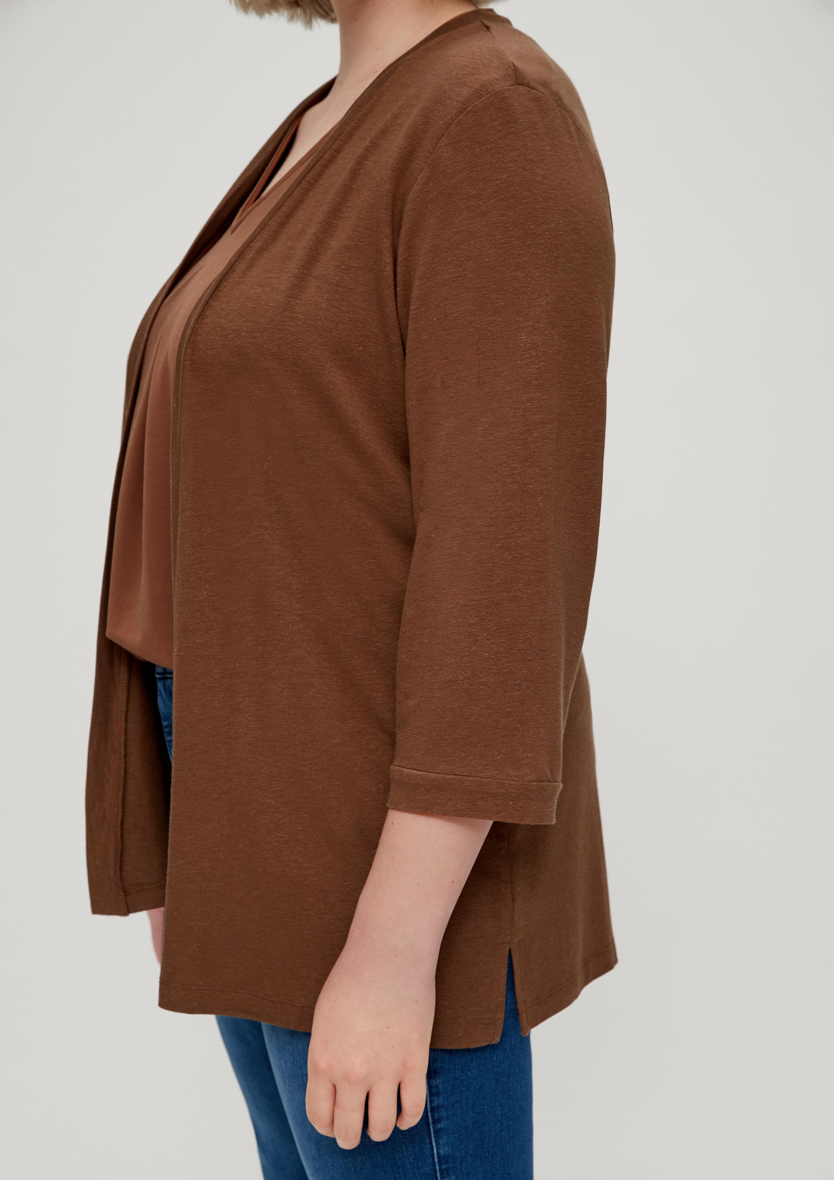 Cardigan aus Viskosemix mit Leinen  2131936-8751