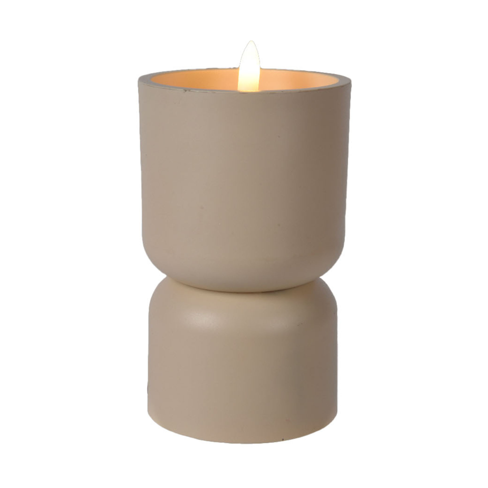 LED Kerze Wachs creme