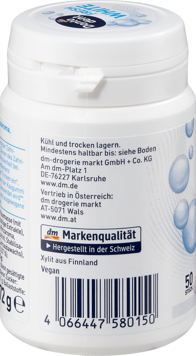 Kaugummi, Fresh White mit Xylit, 50 St