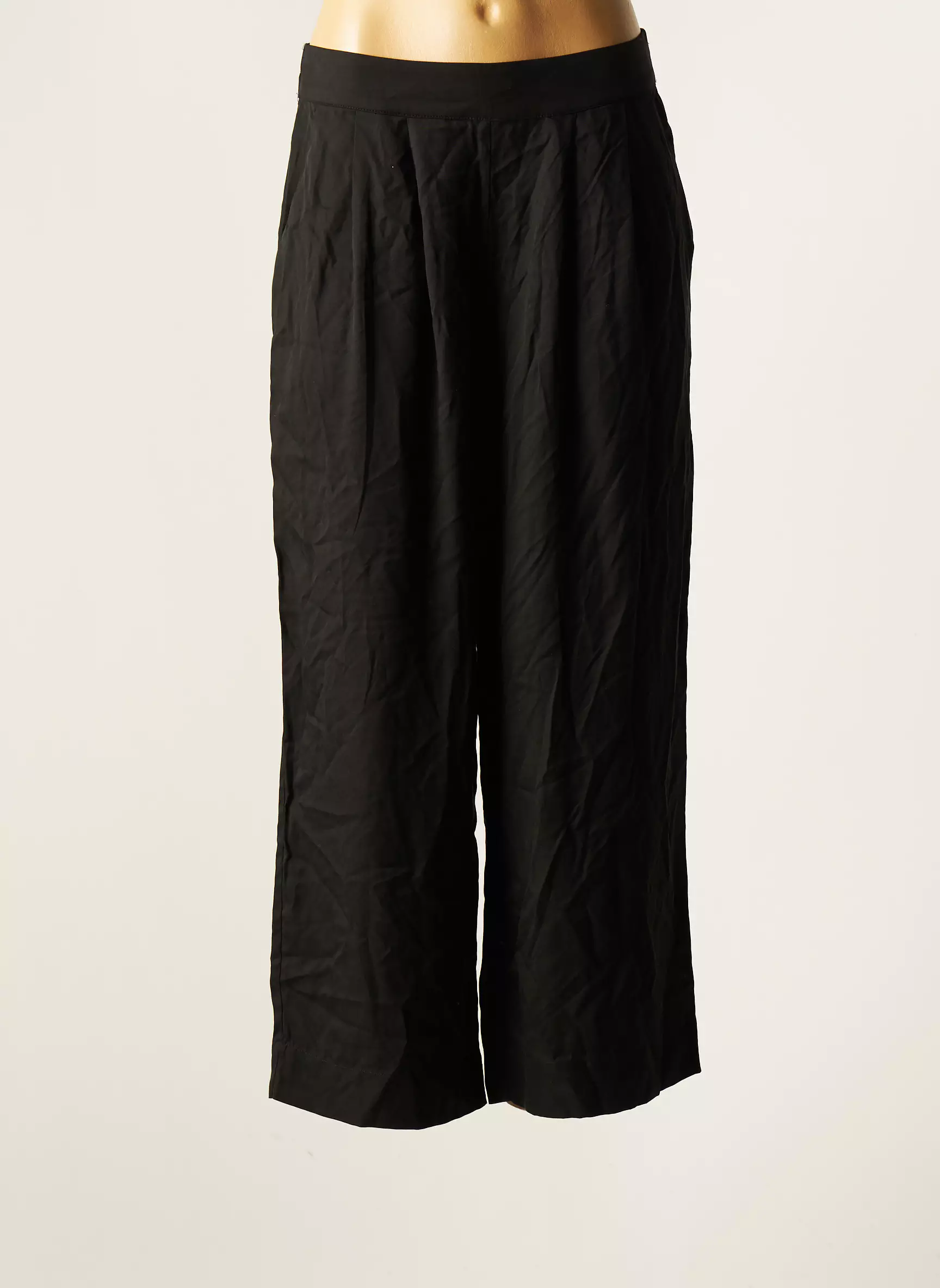 Vila Pantalons Larges Femme couleur noir