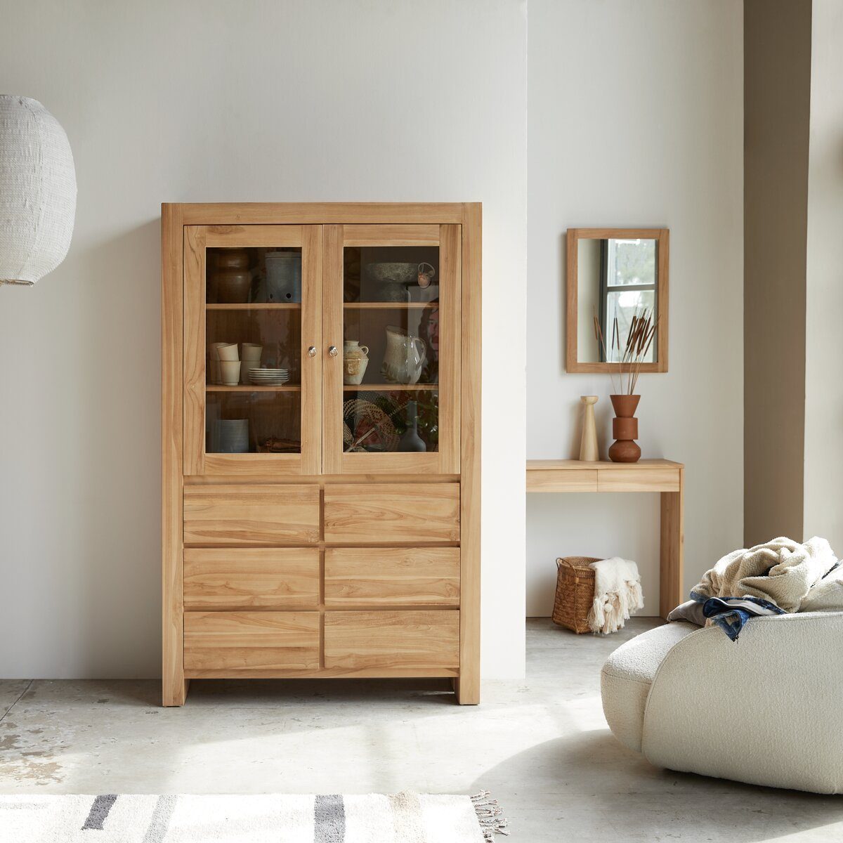 Tikamoon Buffet Geschirrschrank aus massivem Teakholz