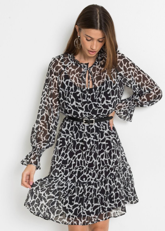 Kleid aus Chiffon mit Unterkleid, Petite