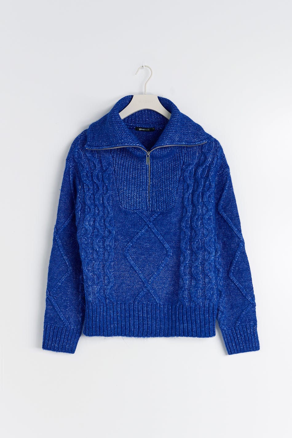 Knitted zip sweater