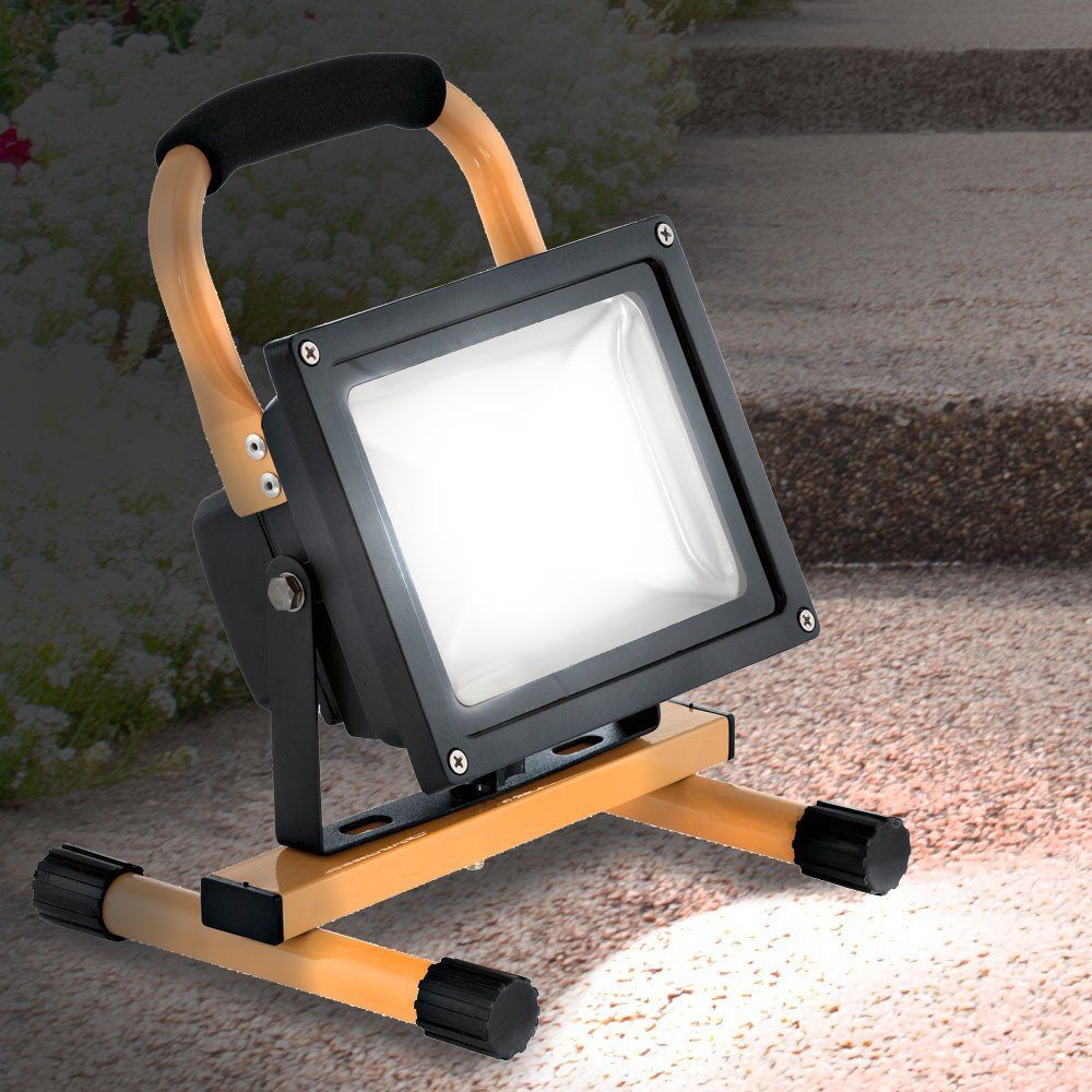 etc-shop Baustrahler, LED-Leuchtmittel fest verbaut, Kaltweiß, Tageslichtweiß, Baustrahler Flutlicht Werkstattleuchte LED Außenstrahler