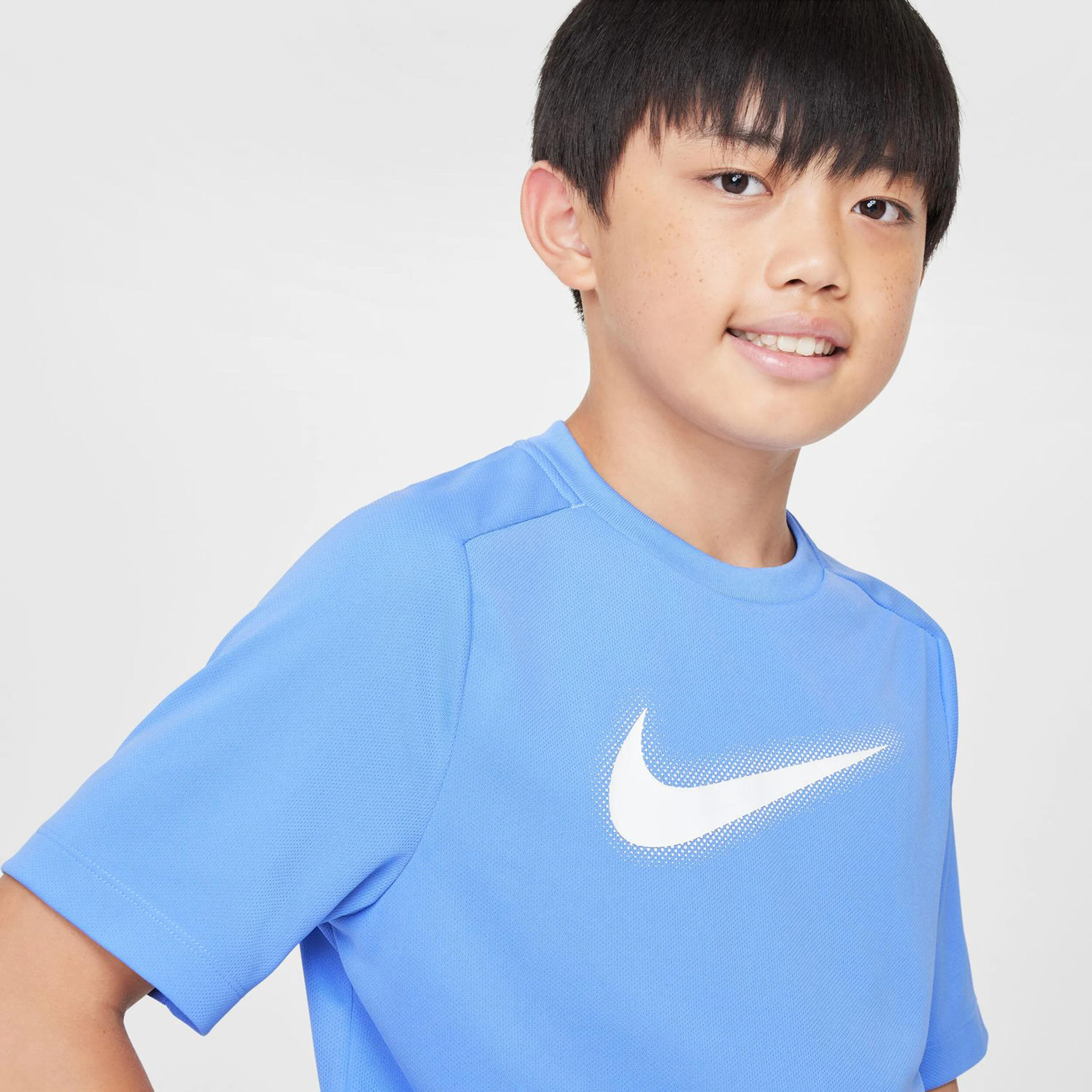 Dri-Fit Multi+ T-Shirt Jungen - Hellblau, Weiß