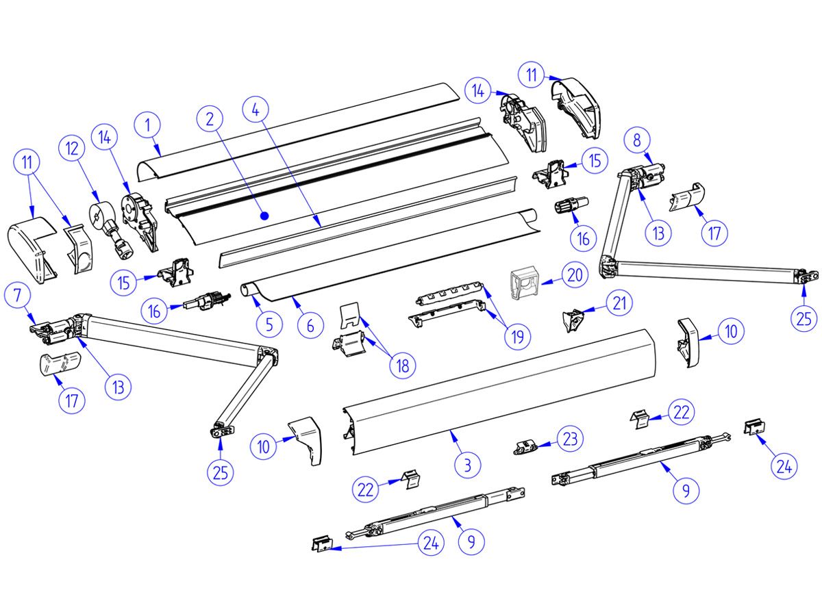 Thule Omnistor Gelenkarm rechts 6200 300-450