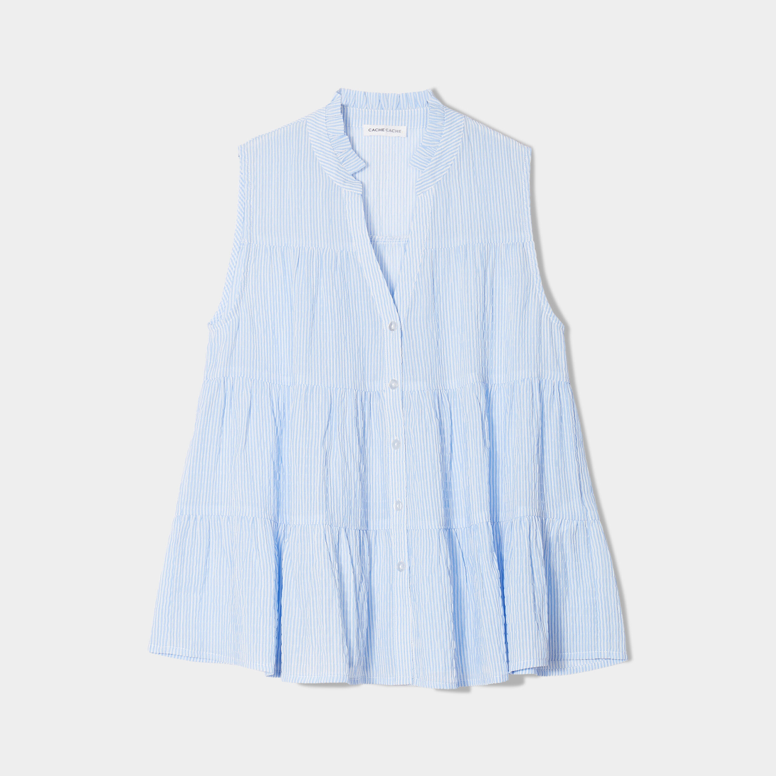 Blouse sans manches beige femme | Cache Cache