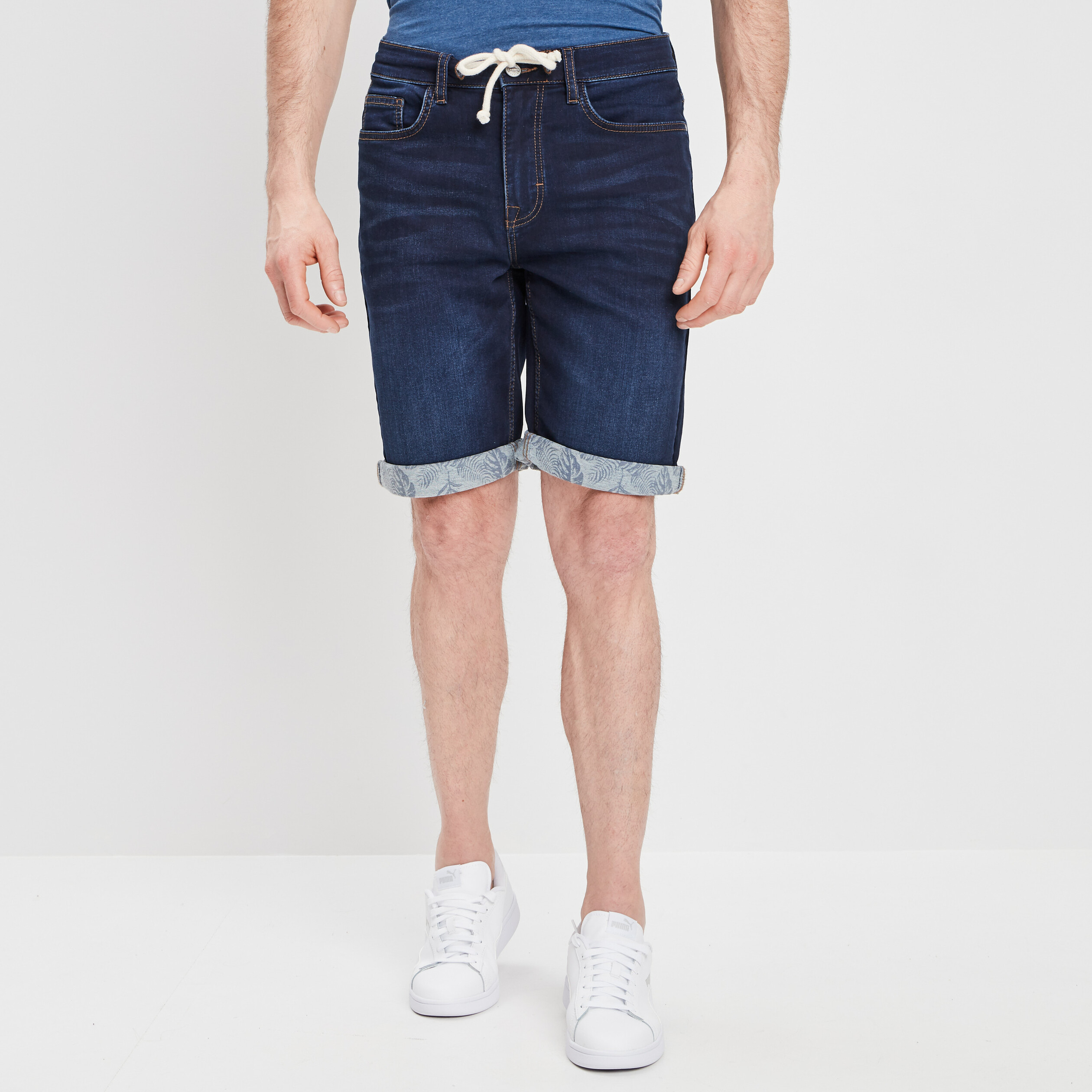 Bermuda straight en jean denim brut homme | La Halle
