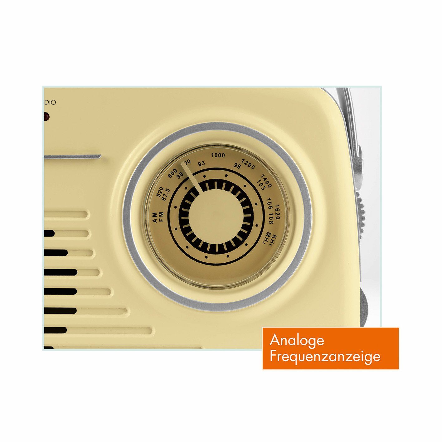 EASYmaxx 50er Jahre Retro-Radio (Retro in Vanille)