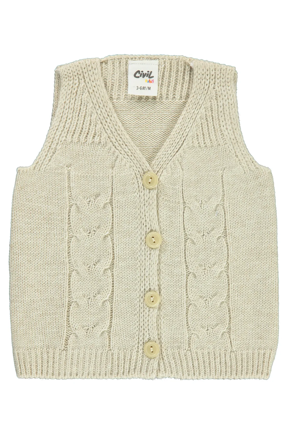 Civil Baby  Baby Strickweste 3-18 Monate Beige