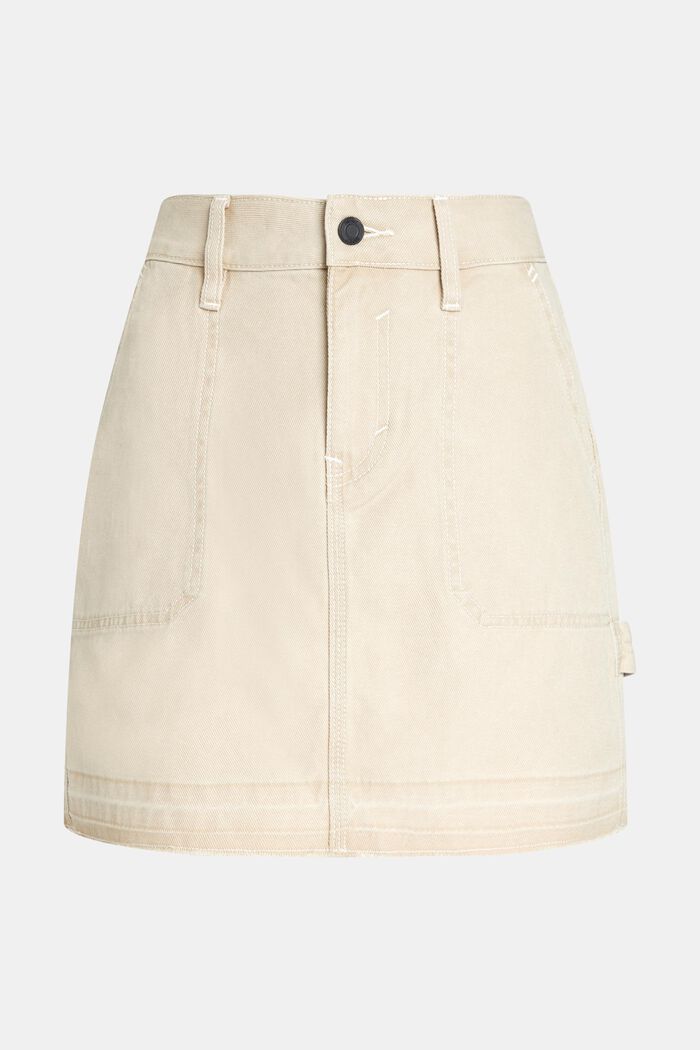 Minirock im Workwear-Style mit ausgefranstem Saum