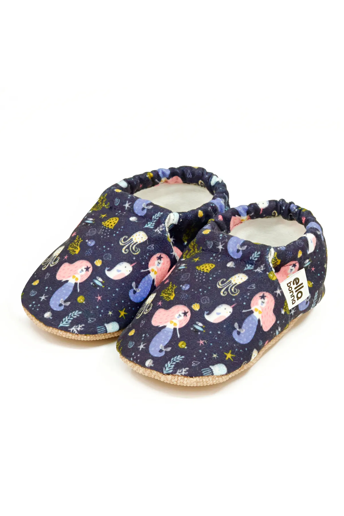 Ella Bonna  Rutschfeste Sohle, Meerestiere, Babyschuhe, Heimstiefel, Hausschuhe, Kinderzimmerschuhe, Hausschuhe