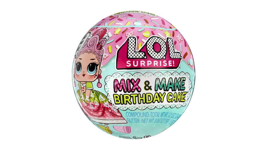 L.O.L. Surprise Mix & Make Birthday Cake Puppe, sortiert, 1 Stück