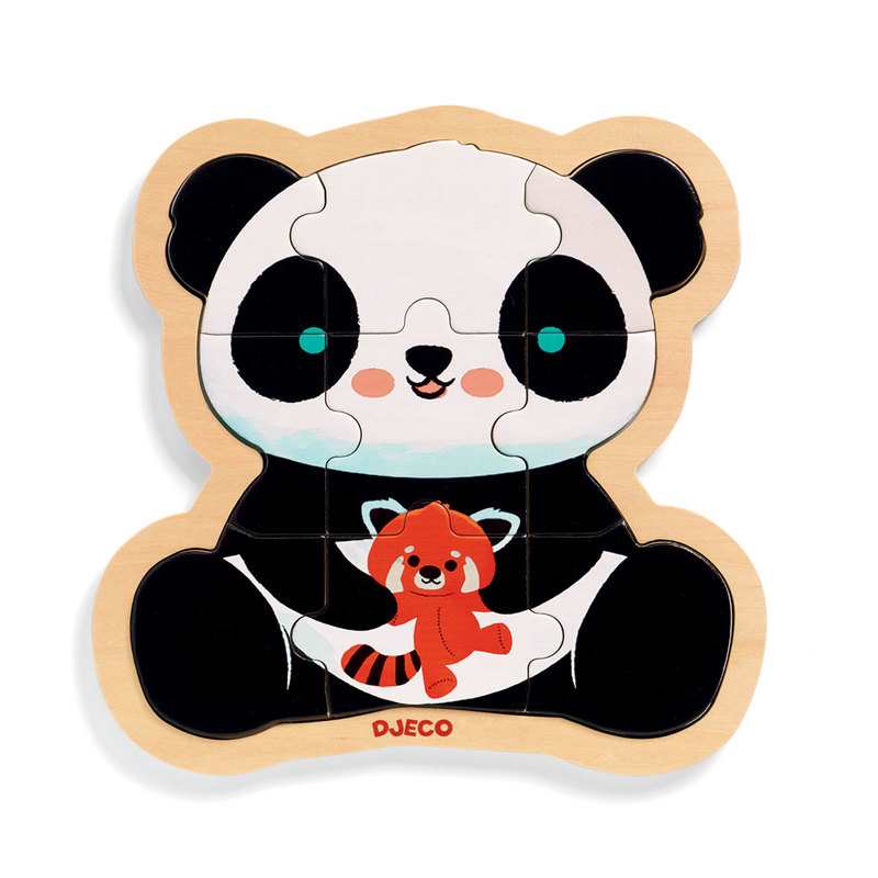 Puzzle encastrement panda 9 pièces Djeco