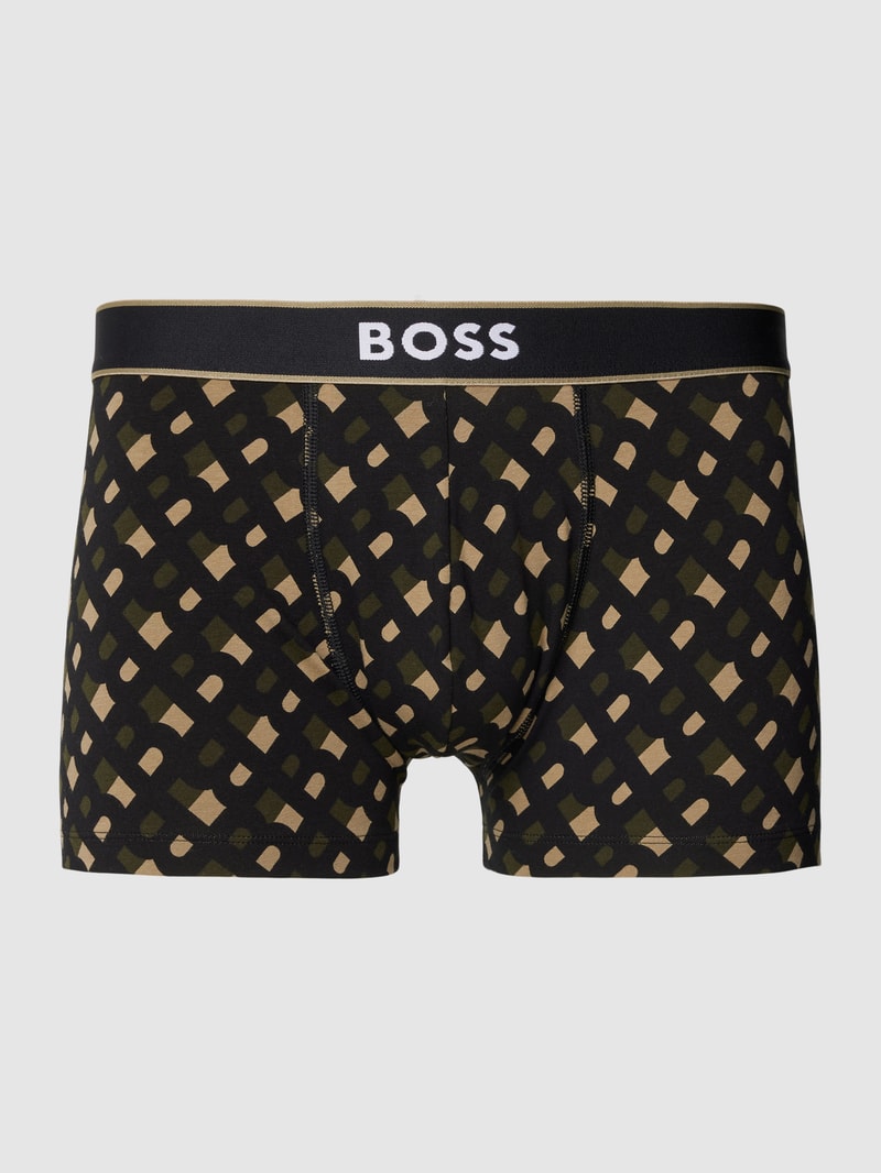 Trunks mit Logo-Muster in camel