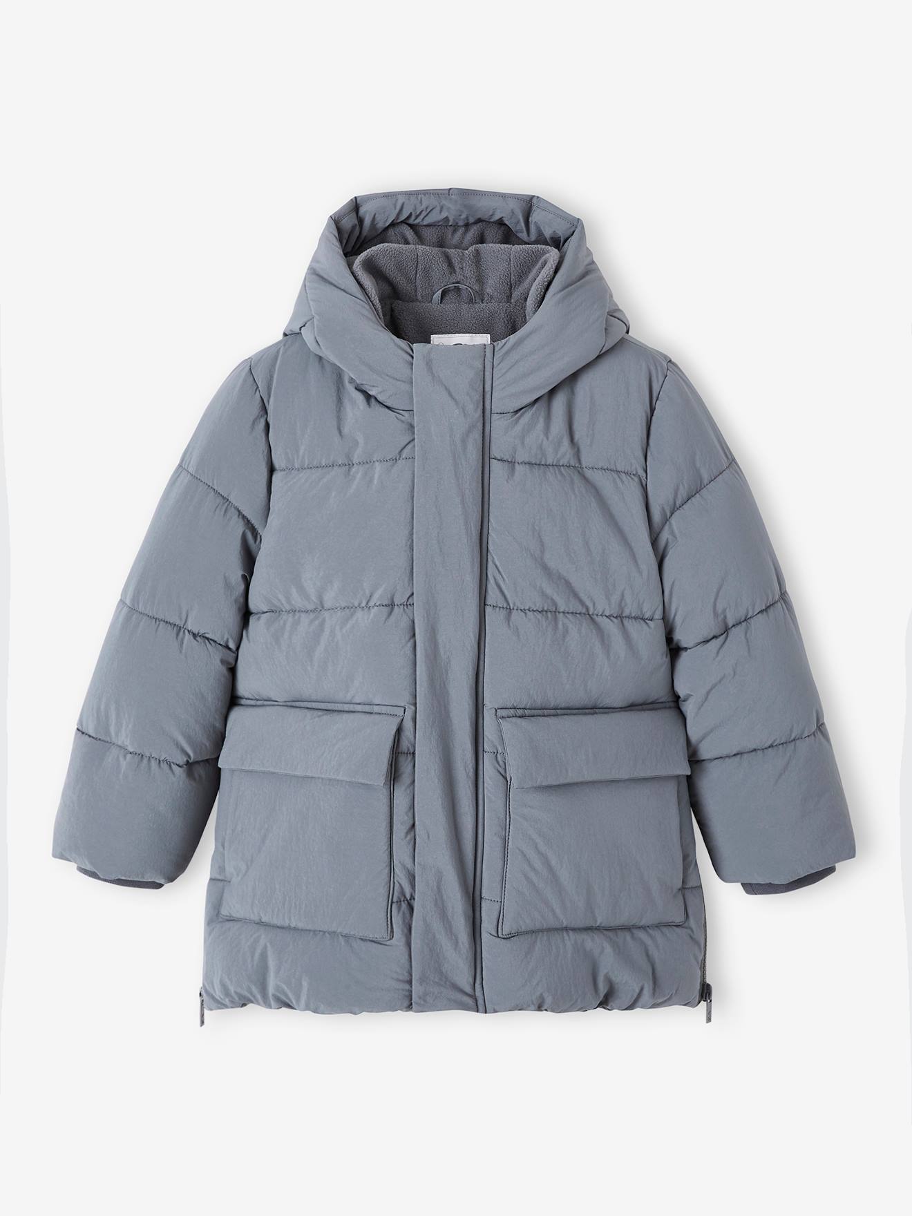 Vertbaudet Jungen Wintermantel mit Recycling-Polyester - eisblau