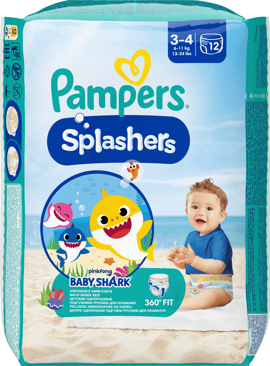 Schwimmwindeln Splashers Gr.3-4 (6-11 kg), 12 St
