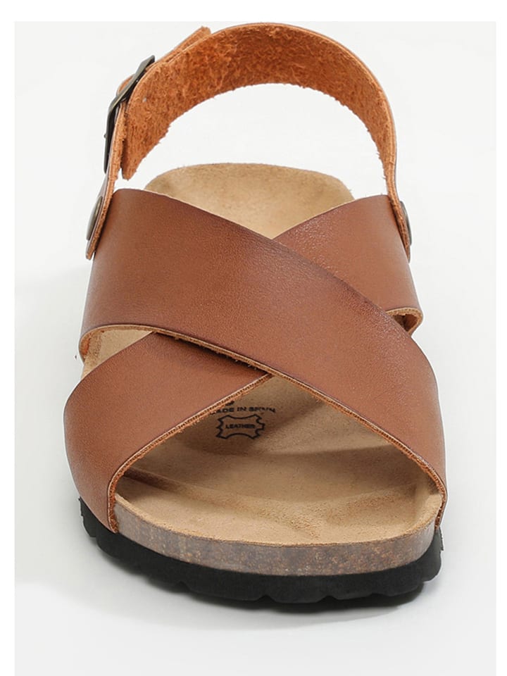 BACKSUN Leder-Sandalen 