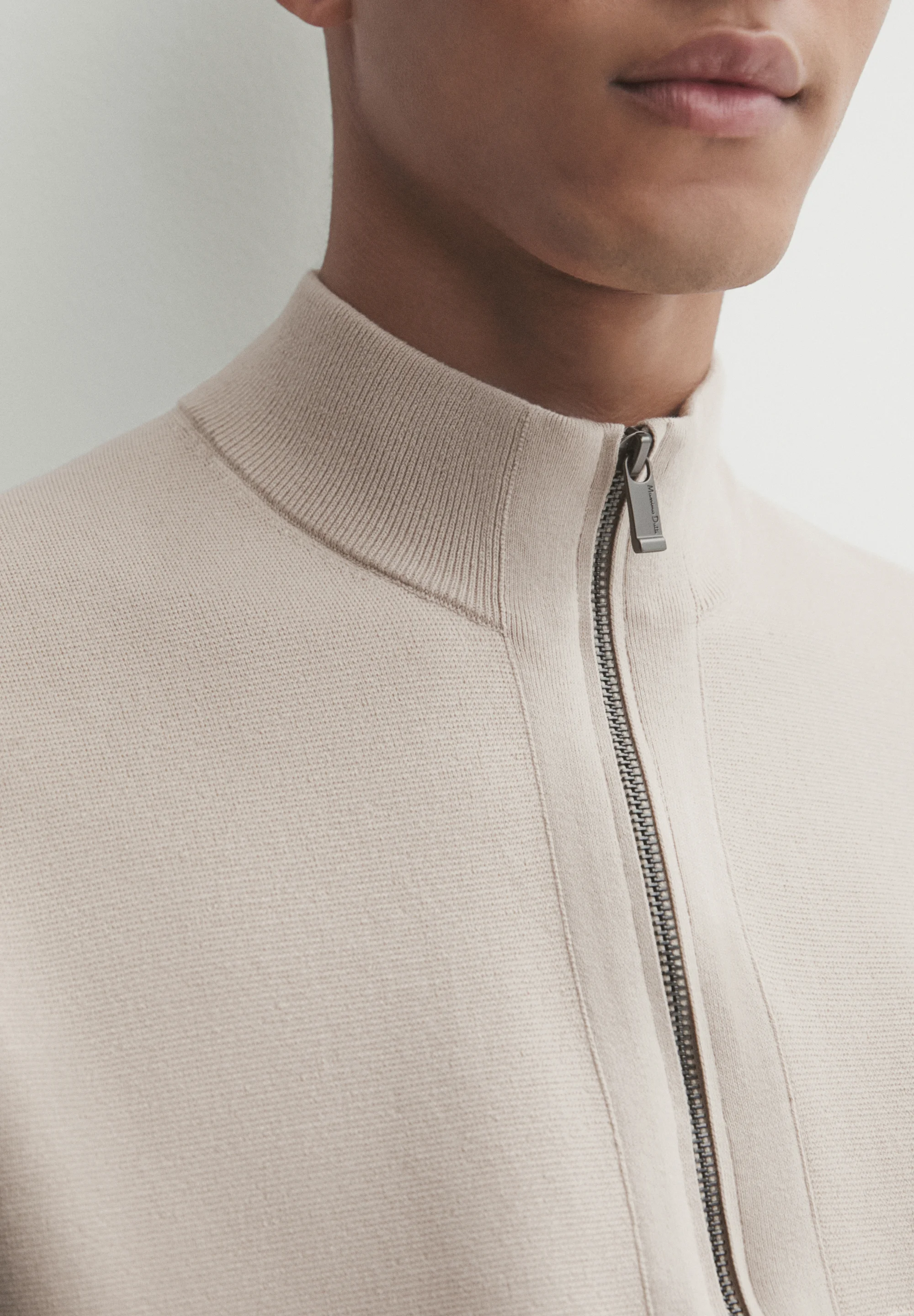 Massimo Dutti MILANO CON CUELLO ALTO Y CREMALLERA - Cárdigan