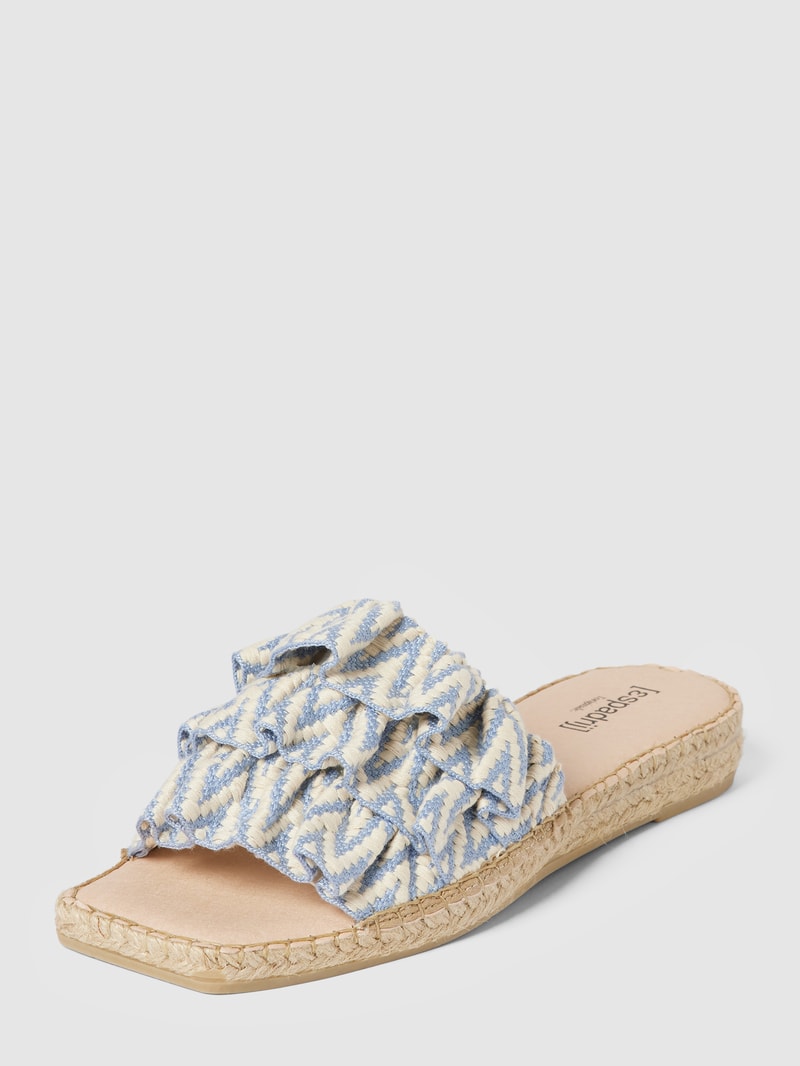 Slides mit Allover-Muster Modell 'Carré' in hellblau