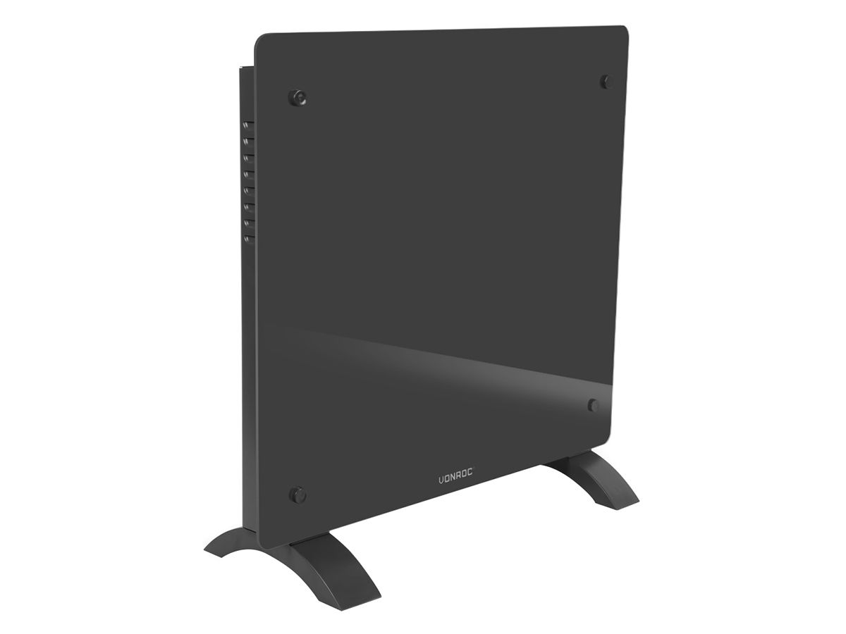 Vonroc 1000 watt Konvektorheizung mit Glasplatte