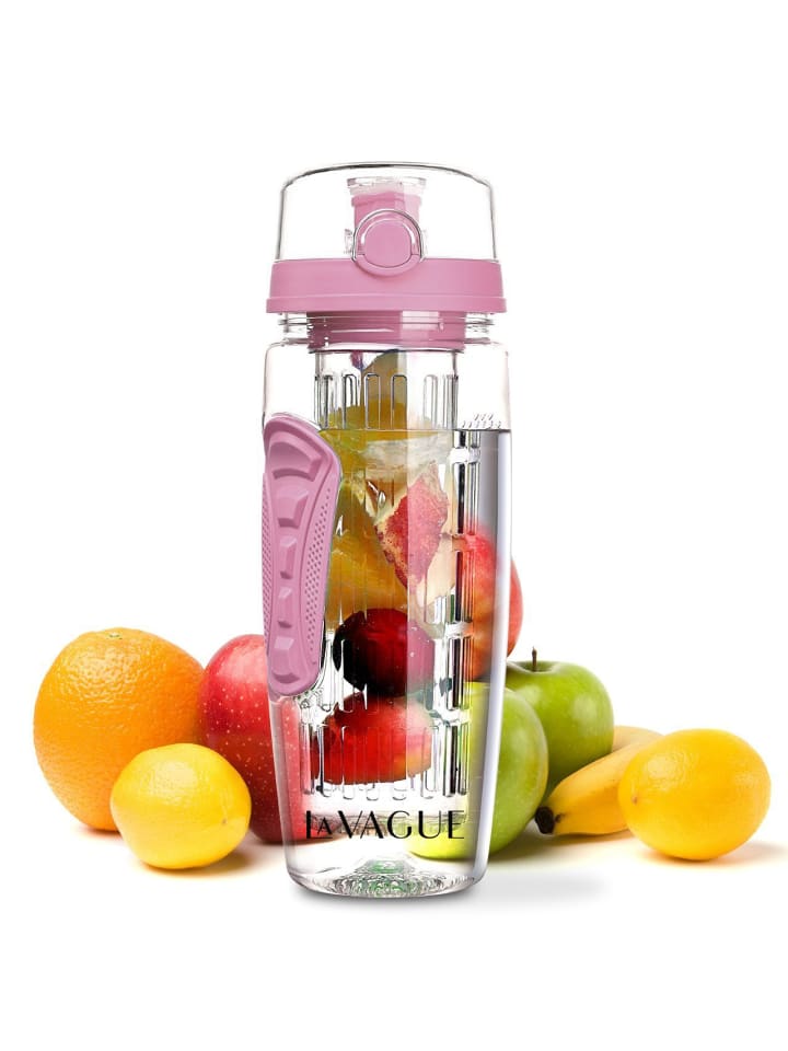 LA VAGUE VITALITY Trinkflasche mit Einsatz in rosa günstig kaufen 900ml