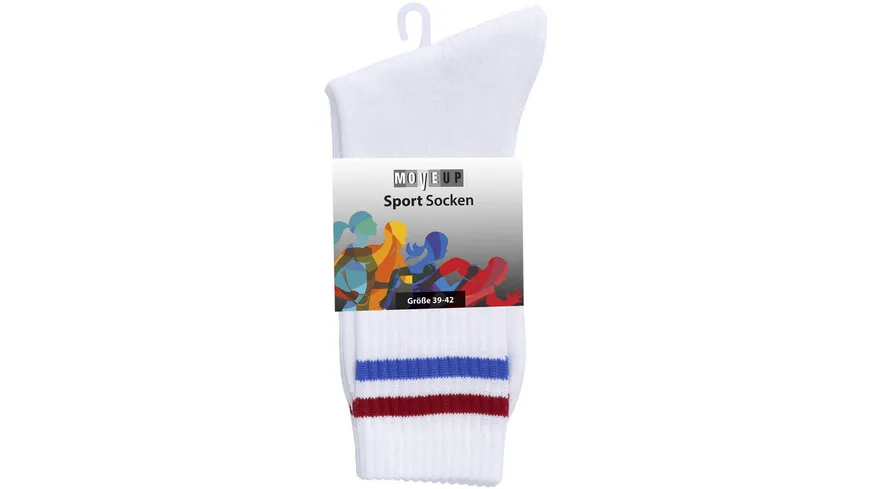 MOVE UP Sport Unisex Tennissocken 3er Pack weiß