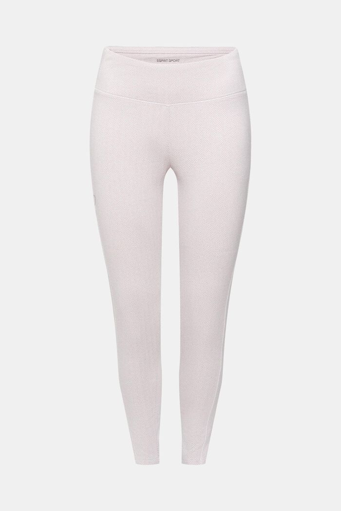 High-Rise-Leggings im Fischgrat-Design