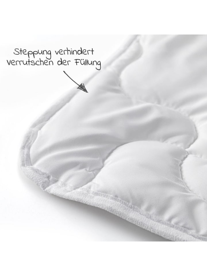 LaLoona Steppbett-Set Premium Complete 80 x 80   35 x 40 cm in weiss günstig kaufen onesize