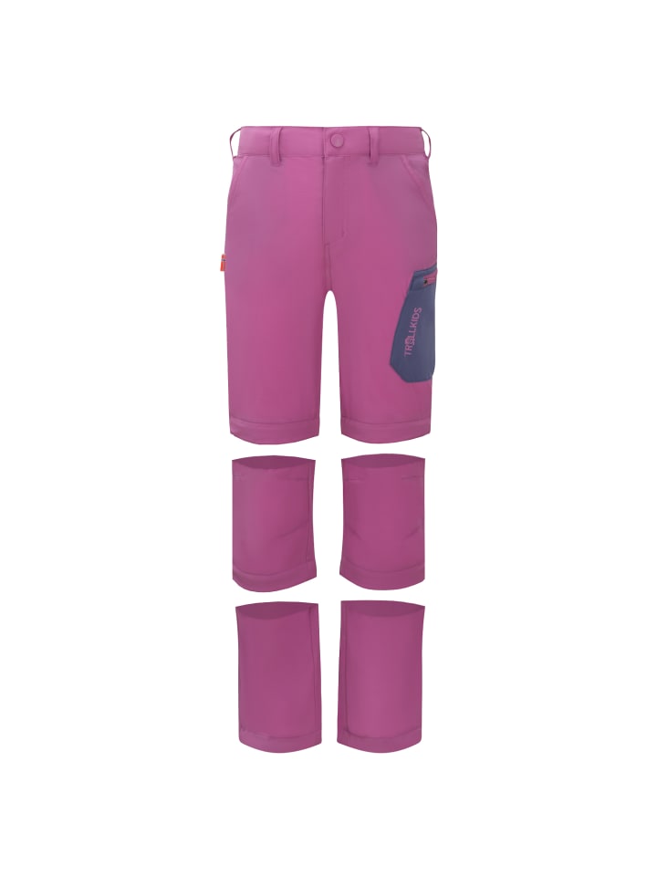 Trollkids Double Zipp-Off Funktionshose Preikestolen in mallow pink günstig kaufen