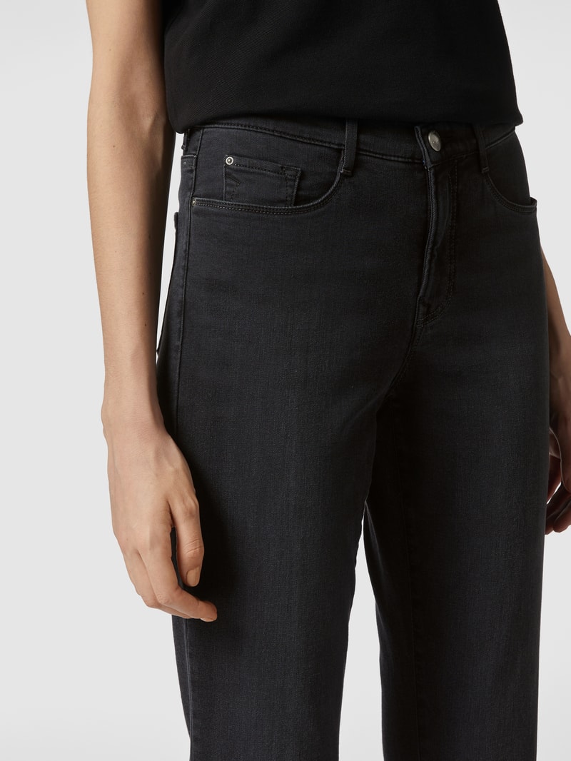 Jeans in gerader Passform mit Stretch-Anteil Modell 'STYLE.CAROLA' in dunkelgrau