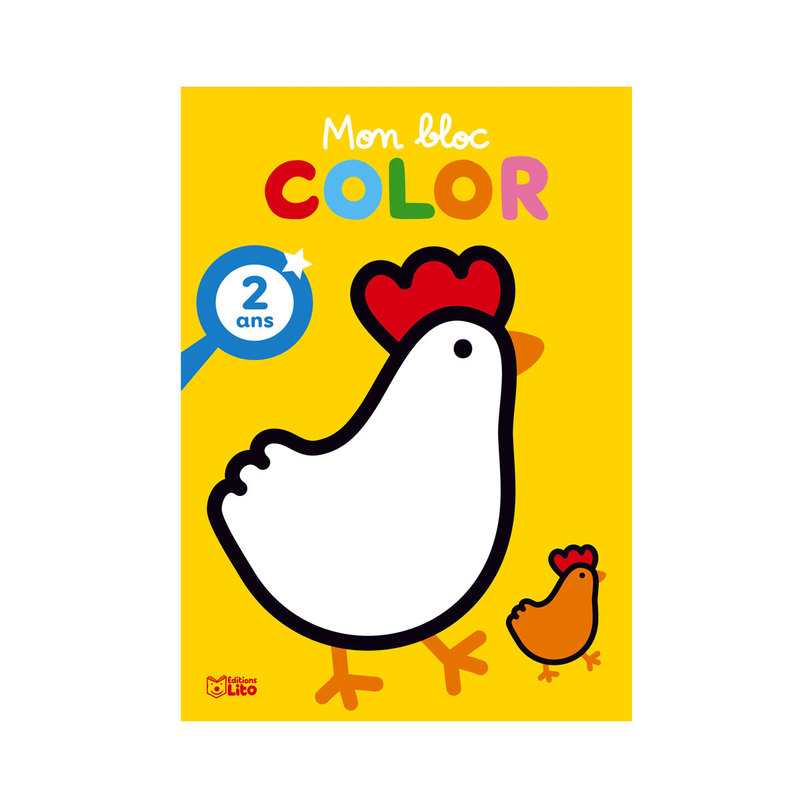 Livre Bloc Color la poule - Lito