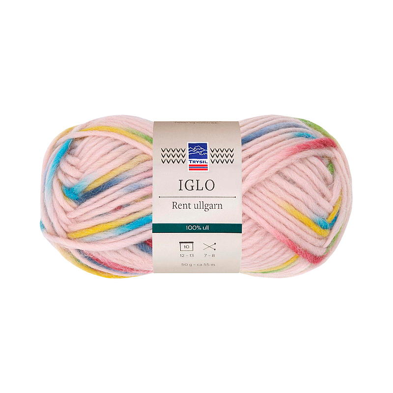 Iglo ullgarn sukkertøy print